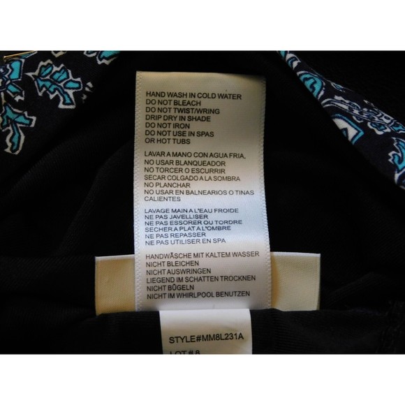 Michael Kors Swimsuit Women's One Piece Blue Strapless Swim Suit Size 6 - Picture 8 of 9